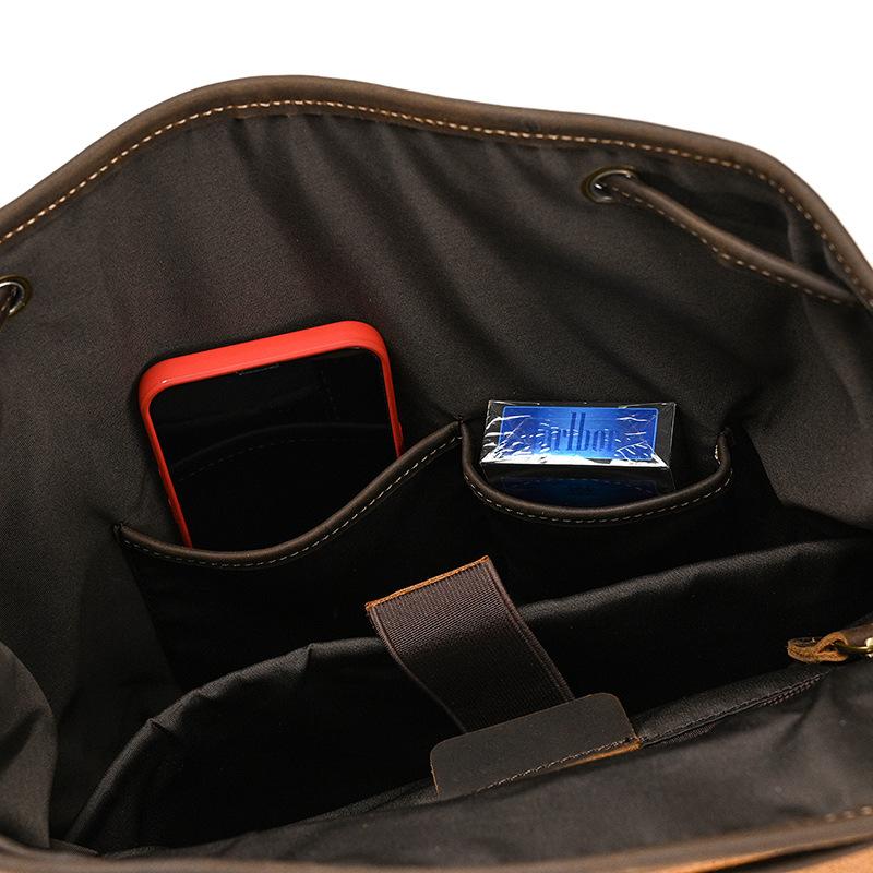 本革 リュックサック ヴィンテージレザーリュックサック 大容量 バックパック メンズ レディース ユニセックス 通勤通学 旅行用 |  | 10