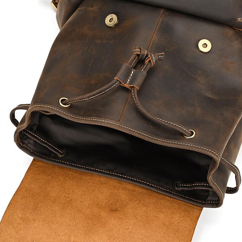本革 リュックサック ヴィンテージレザーリュックサック 大容量 バックパック メンズ レディース ユニセックス 通勤通学 旅行用 |  | 08