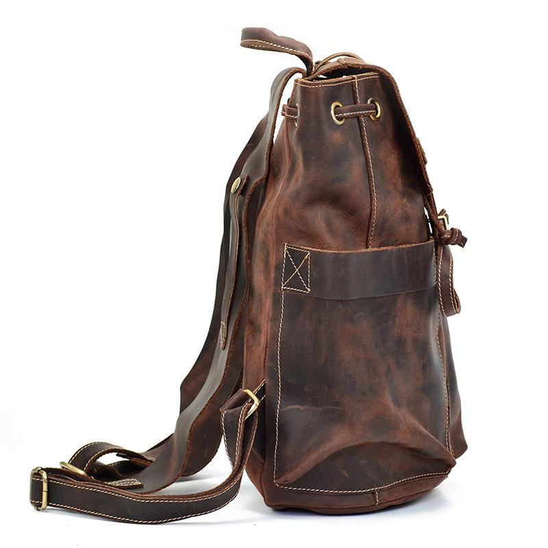 本革レザー製 アンティーク風 バックパック ビンテージ 大容量 防水 メンズ レディース ユニセックス 旅行通学用 |  | 10