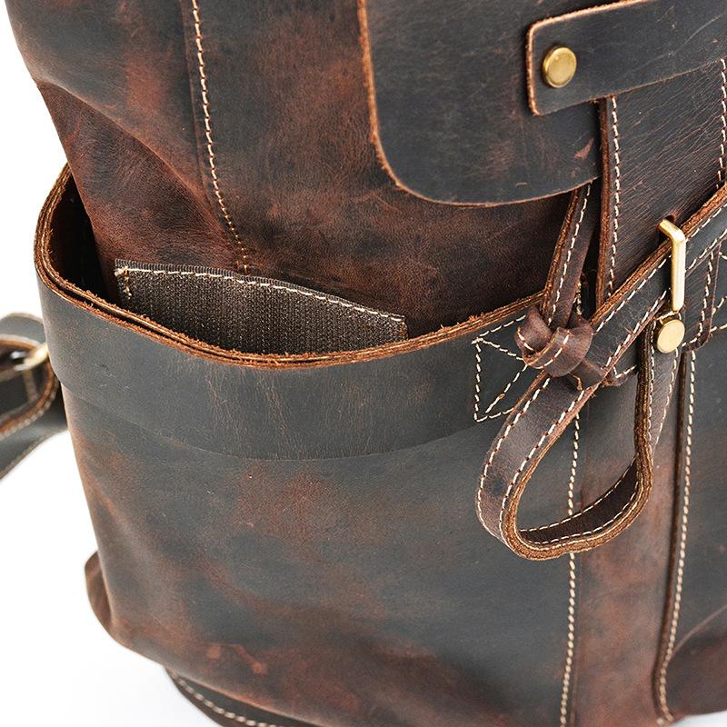 本革レザー製 アンティーク風 バックパック ビンテージ 大容量 防水 メンズ レディース ユニセックス 旅行通学用 |  | 15