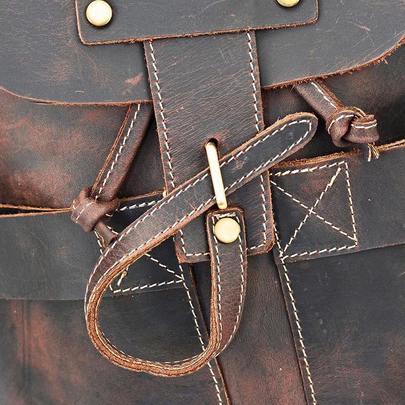 本革レザー製 アンティーク風 バックパック ビンテージ 大容量 防水 メンズ レディース ユニセックス 旅行通学用 |  | 16