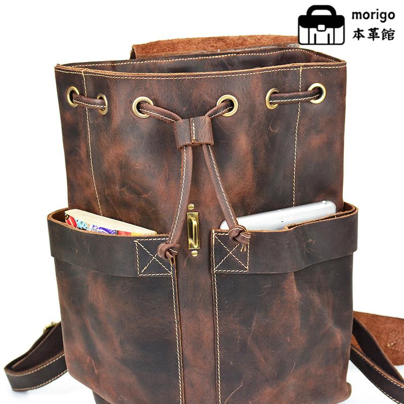 本革レザー製 アンティーク風 バックパック ビンテージ 大容量 防水 メンズ レディース ユニセックス 旅行通学用 |  | 02