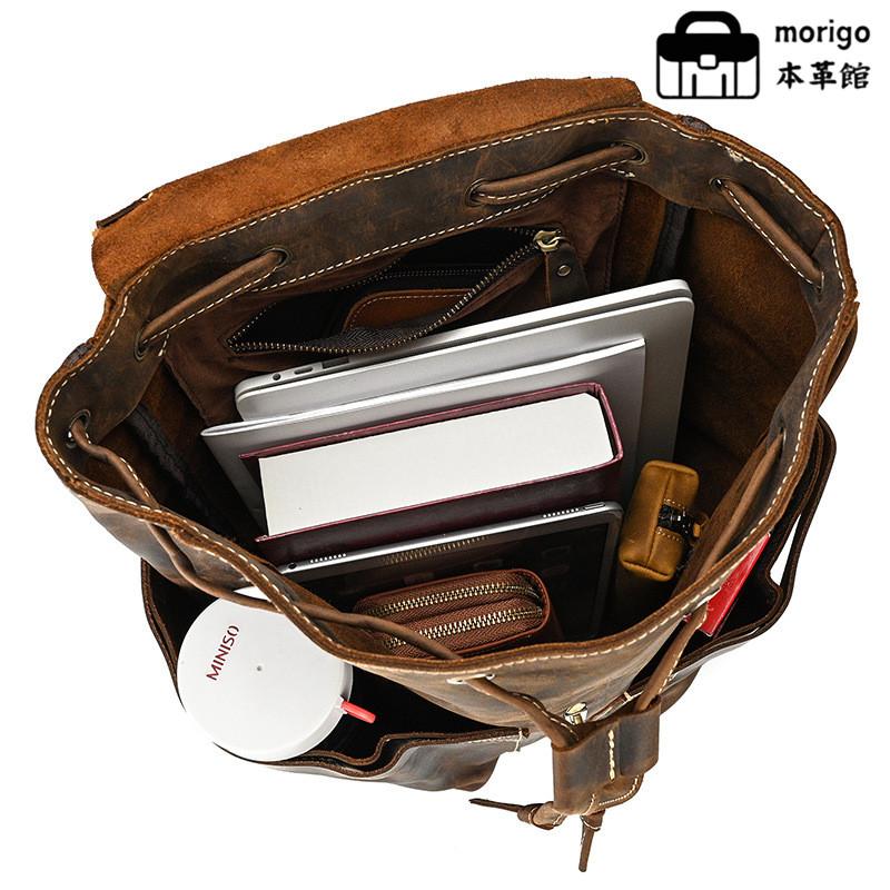 本革レザー製 アンティーク風 バックパック ビンテージ 大容量 防水 メンズ レディース ユニセックス 旅行通学用 |  | 03