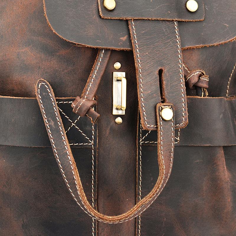 本革レザー製 アンティーク風 バックパック ビンテージ 大容量 防水 メンズ レディース ユニセックス 旅行通学用 |  | 09