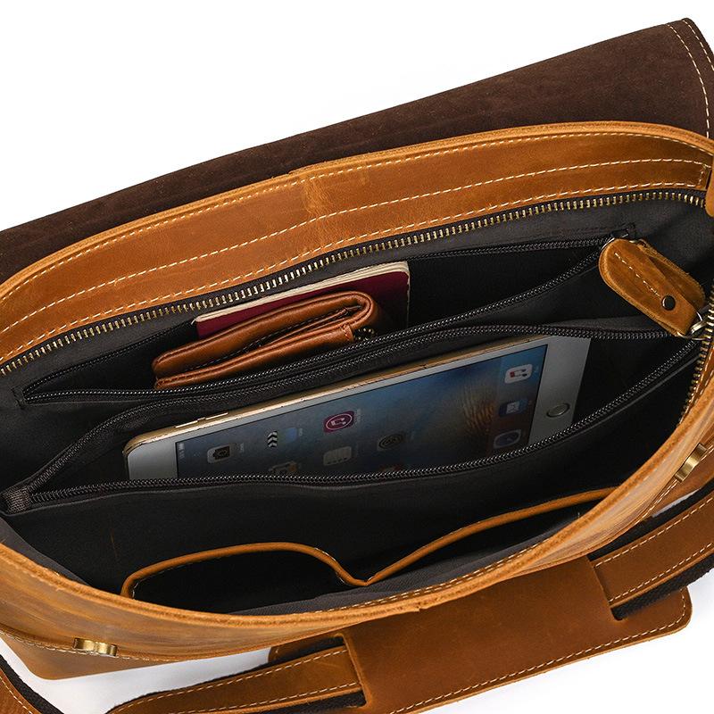 本革ショルダーバッグ メンズ A4対応 メッセンジャーバッグ 斜めがけ レザー ビジネスバッグ 収納多い 通勤 通学 おしゃれ 高級感 |  | 12