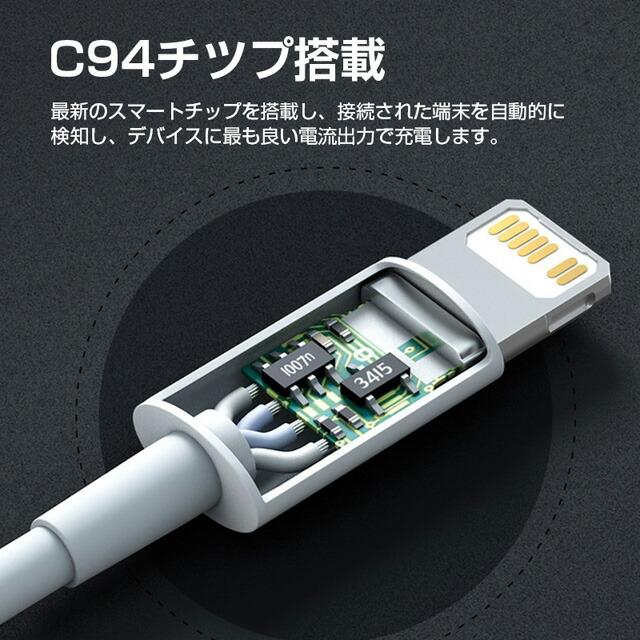 PDケーブル iPhoneケーブル 27W 急速充電 1m 1.5m 2m USB-C to Lightning Type-Cケーブル iPhone充電 高品質 Lightning iphone充電コード |  | 01