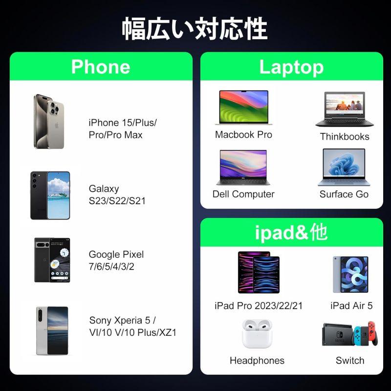 iphone15充電ケーブル  type-c to c 35w/5A 急速充電 ケーブル PD対応 充電コード 高速データ転送 高耐久 断線防止Android/MacBook Pro/Matebook 2本セット |  | 06