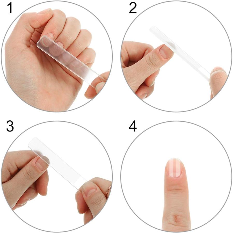 爪やすり ガラス 爪磨き ネイルシャイナー ネイルケア ネイルファイル 実用なネイルケア用具 甘皮処理 携帯便利 光沢持久 ピカピカ ナノガラス製 2本set |  | 01