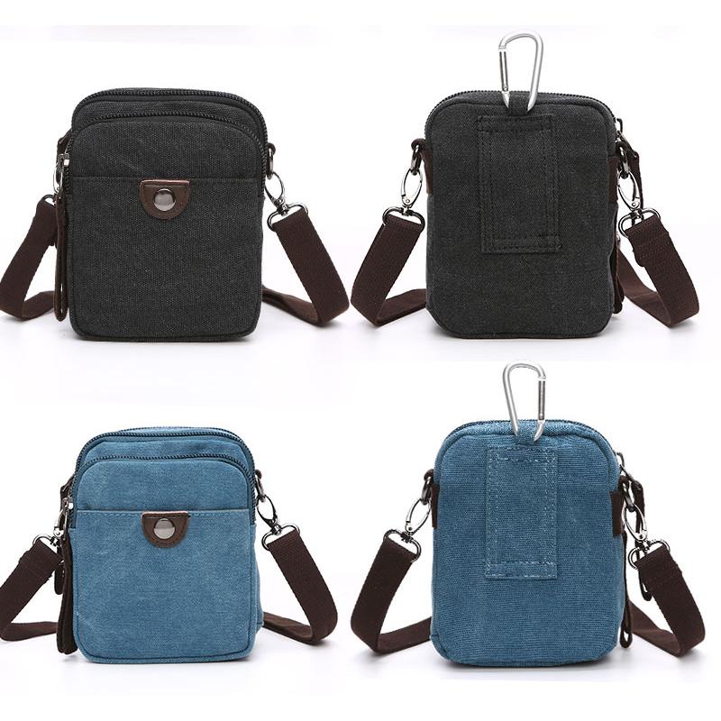 メッセンジャーバッグ 2way ミニショルダーバッグ ファスナー付き ウエストバッグ 無地 キャンバス 帆布 ズック メンズ 男女兼用 肩掛け 自転車鞄かばん 7色選 |  | 06