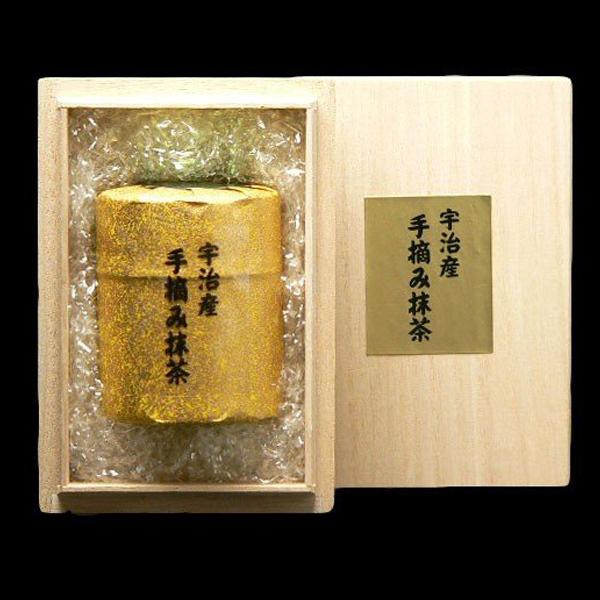 宇治産 手摘み抹茶 30g缶入り 吉田利一氏の高級抹茶の茶園で手摘みしま
