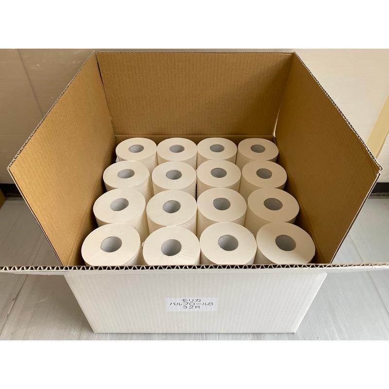 訳あり 業務用32個 モリカ パルプロールB 最高級パルプ100％ 超柔らかくて肌触り・吸水性抜群 114巾 56〜60ｍ ダブル巻 使い心地がいいのに通常ダブルの2倍（Yahoo!・モリカヤフー店）