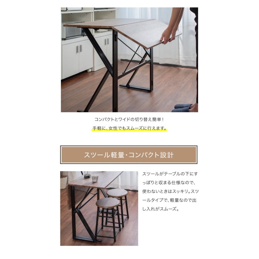 ダイニングセット 折りたたみ ダイニングテーブル チェア 2点 セット 2