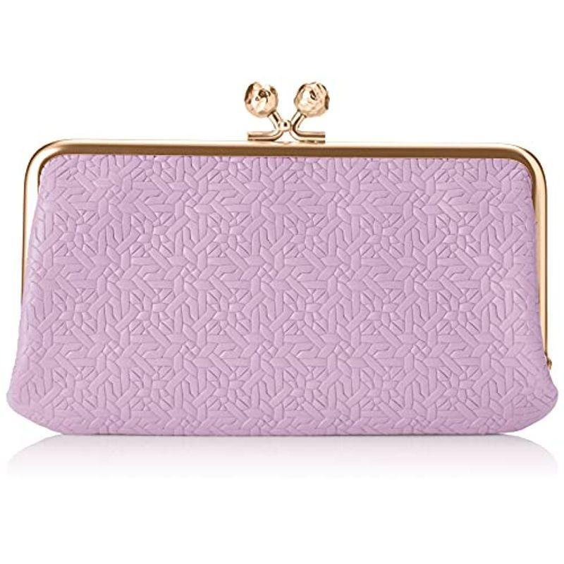 セールの通販激安 ペルケ 抗菌レザー型押しがま口長財布 レディース 08