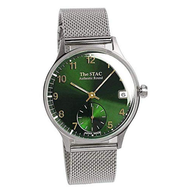ランキングや新製品 日本製 STAC The ザ・スタック 国産 ユニセ レディース メンズ メッシュベルト クラシックグリーン 36mm ウォッチ 腕時計 腕時計