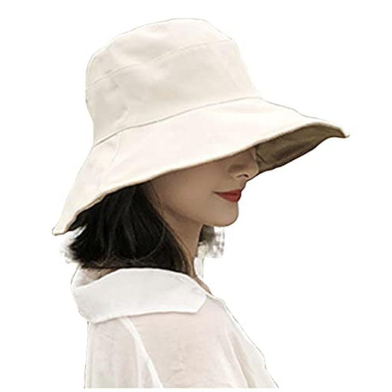 Uvカット 帽子 おしゃれ ハット リバーシブル つば広 あご紐 紫外線対策 日焼け防止 折りたたみ 軽量