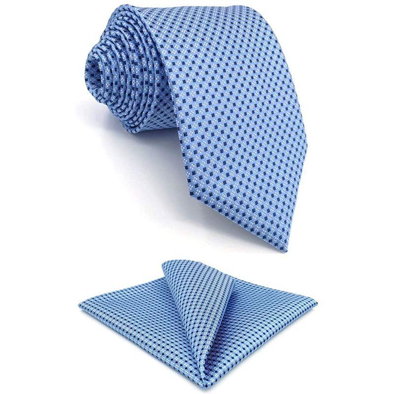 冬バーゲン 特別送料無料 財布 帽子 ファッション小物 シッラクスとウイング Shlax Wing メンズロングネクタイ シルクブルー単一色ドットビジネスネクタイ Www Threeriversofs Com