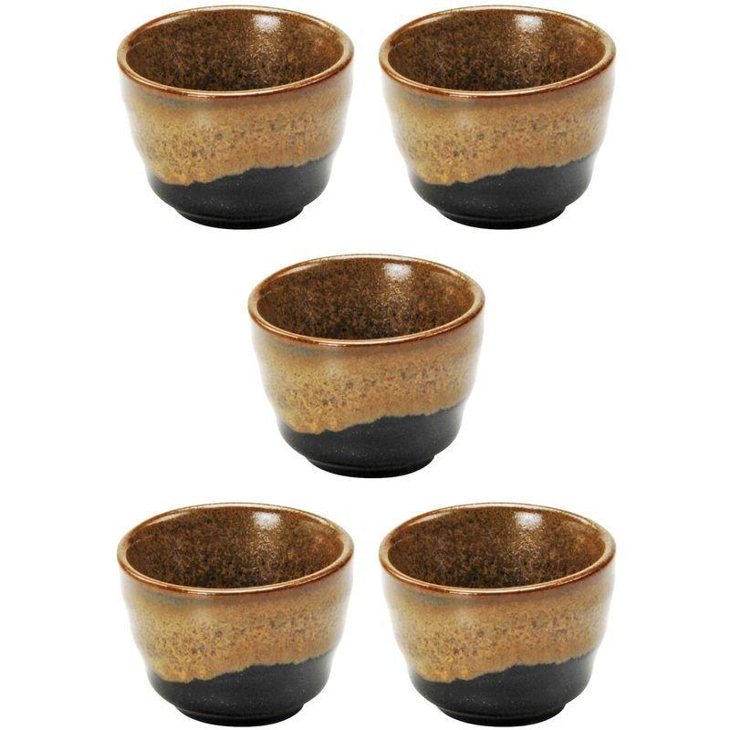受注生産品美濃焼 盃 5個セット 天目 408-38-41E(5) 食器、グラス、カトラリー 美濃焼 きき酒 2勺盃 5個セット 410-16-41E(5)