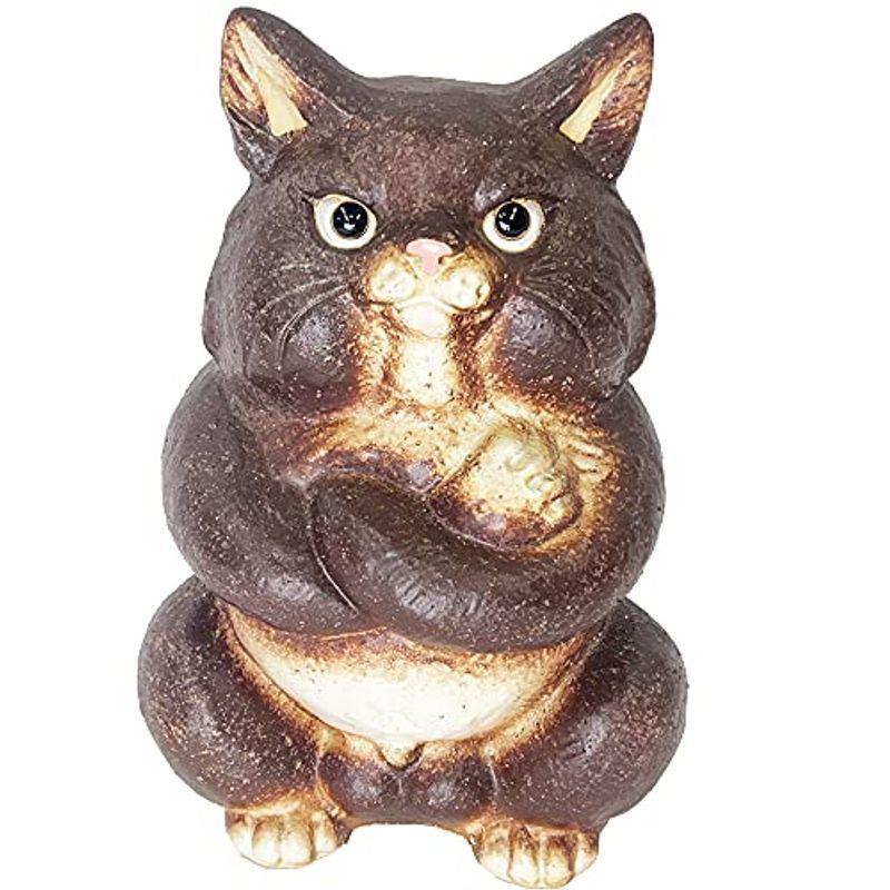 全日本送料無料 信楽焼 ボスねこ コゲ 信楽焼ねこ置物 可愛い陶器ネコ置物 しがらきやき 猫置物 猫 ギフト インテリア 謹呈豆かえる オブジェ 置き物 Www Buccella Com
