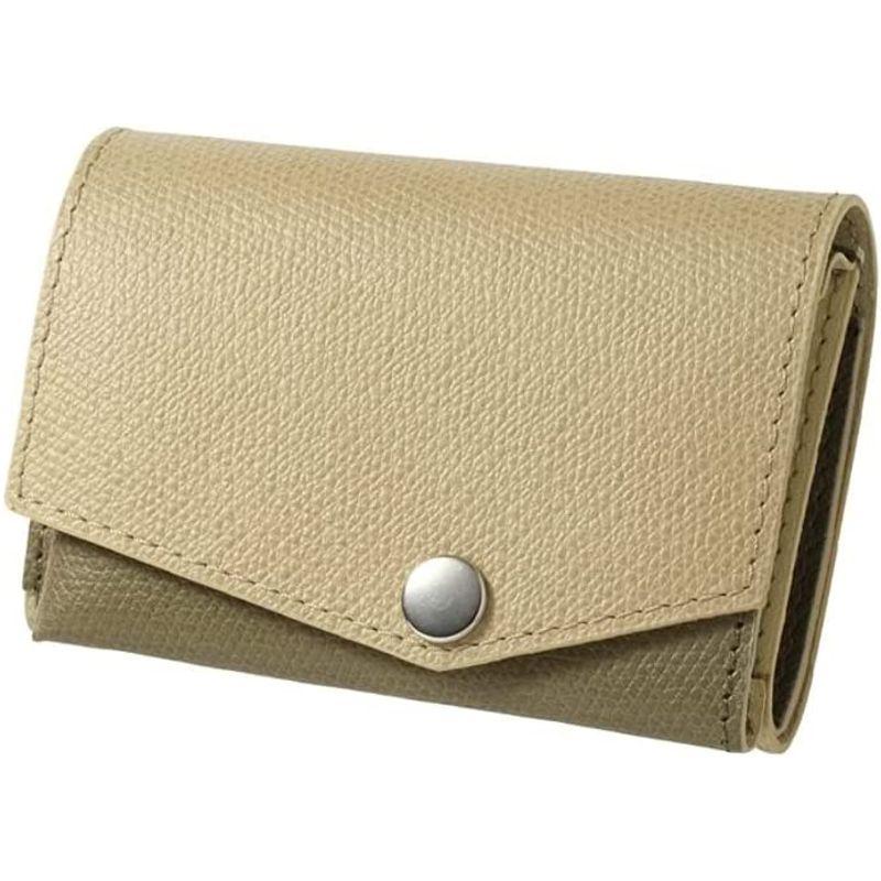 アブラサス 小さい財布 ベージュ × カーキ メンズ 財布 プレゼント