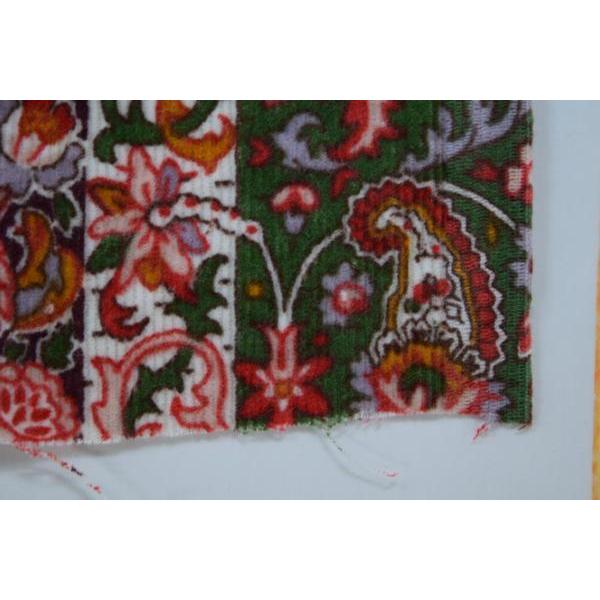 ペイズリ― ミジンコール 生地 起毛【50cmあたり250円】 ※赤のみ |  | 01