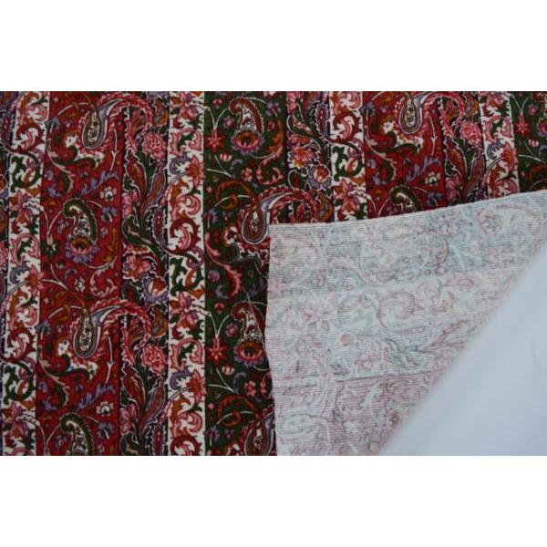 ペイズリ― ミジンコール 生地 起毛【50cmあたり250円】 ※赤のみ |  | 02