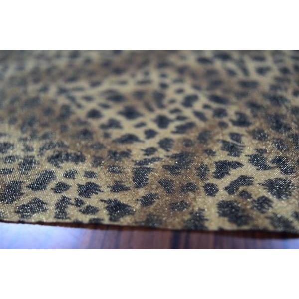ヒョウ柄  金ラメ スエード 起毛 生地【 50cmあたり300円 】 |  | 03