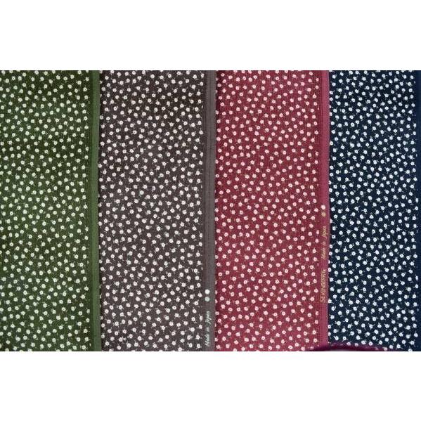 ミジンコール 小花柄 起毛 生地【 50cmあたり250円 】黒 | 