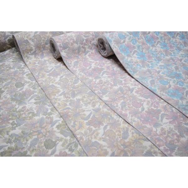 ゴブラン　織り　花柄　柔らか　厚手　生地　ブルー【 50cmあたり400円 】 | 