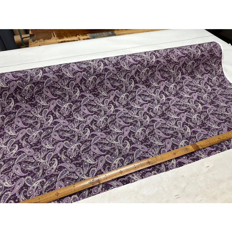 ペイズリー　パープル　シーチング　薄手　生地　プリント【50cmあたり250円】 | 