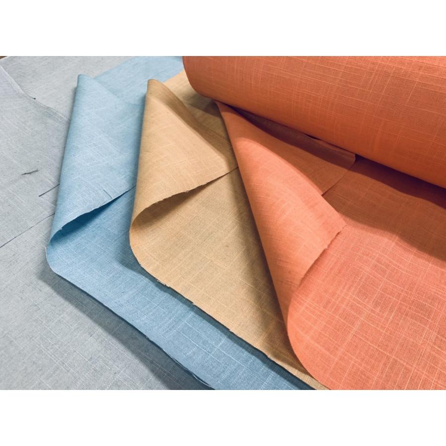 麻混 ジュート 生地 薄手【50cmあたり200円】オレンジ |  | 01