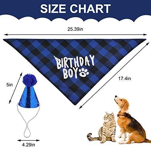 Hacraho 犬のバンダナと帽子 1セット 再利用可能な犬の誕生日の男の子バンダナと帽子 クラシックブルーチェック柄犬の誕生日バンダナのスカーフと S 2314 森本商店 通販 Yahoo ショッピング