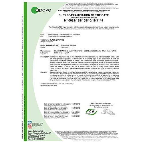 BlackDiamond(ブラックダイヤモンド)ベイパー スチールグレー M/L BD12050 ML