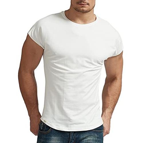 Tシャツ メンズ 半袖 一分袖 ジム 筋トレ ウェア 無地 ワイルドカットソー ホワイト M S 2226 森本商店 通販 Yahoo ショッピング