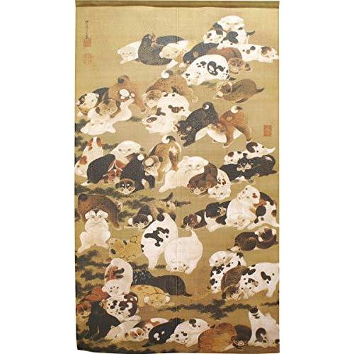 コスモ のれん 伊藤若冲 百犬図 約85cm 約150cm ベージュ S 2313 森本商店 通販 Yahoo ショッピング
