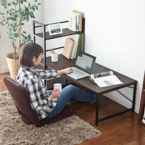 ローデスク 幅120cm収納棚付き 左右入れ替え対応 パソコンデスク ロータイプ Amazon | ローデスク 幅120cm 収納棚付き 左右入れ替え対応