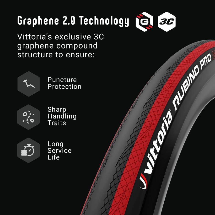 Vittoria（ヴィットリア） Rubino Pro G2.0 YEL 700X25C ・クリンチャータイヤ ・サイズ：28×28 ・重量：270g｜morimori117｜07