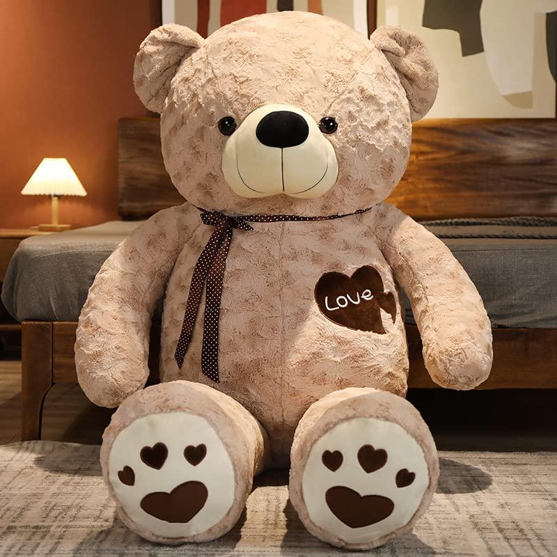 BEARS'HOMEぬいぐるみ くま クマ 熊 テディベア コストコ 抱き枕 クッション 誕生日プレゼント ピンク (ブラウン, 130cm)｜morimori117｜06