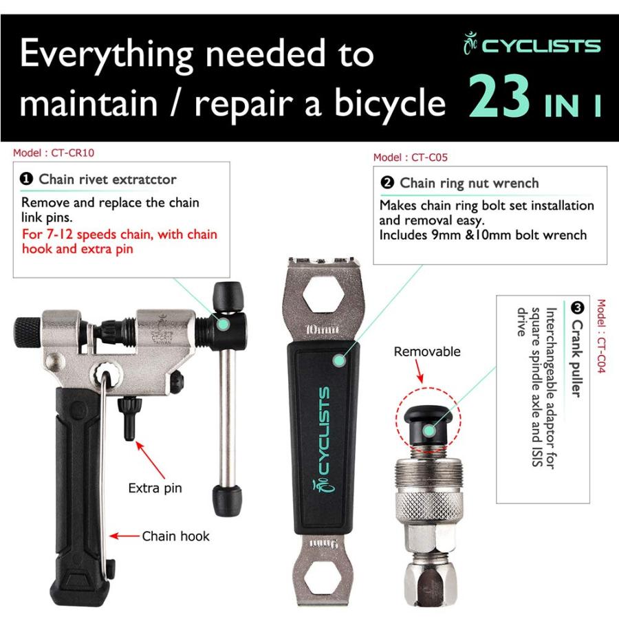CYCLISTS 自転車専用工具セット 23点セット シマノ対応 ツール