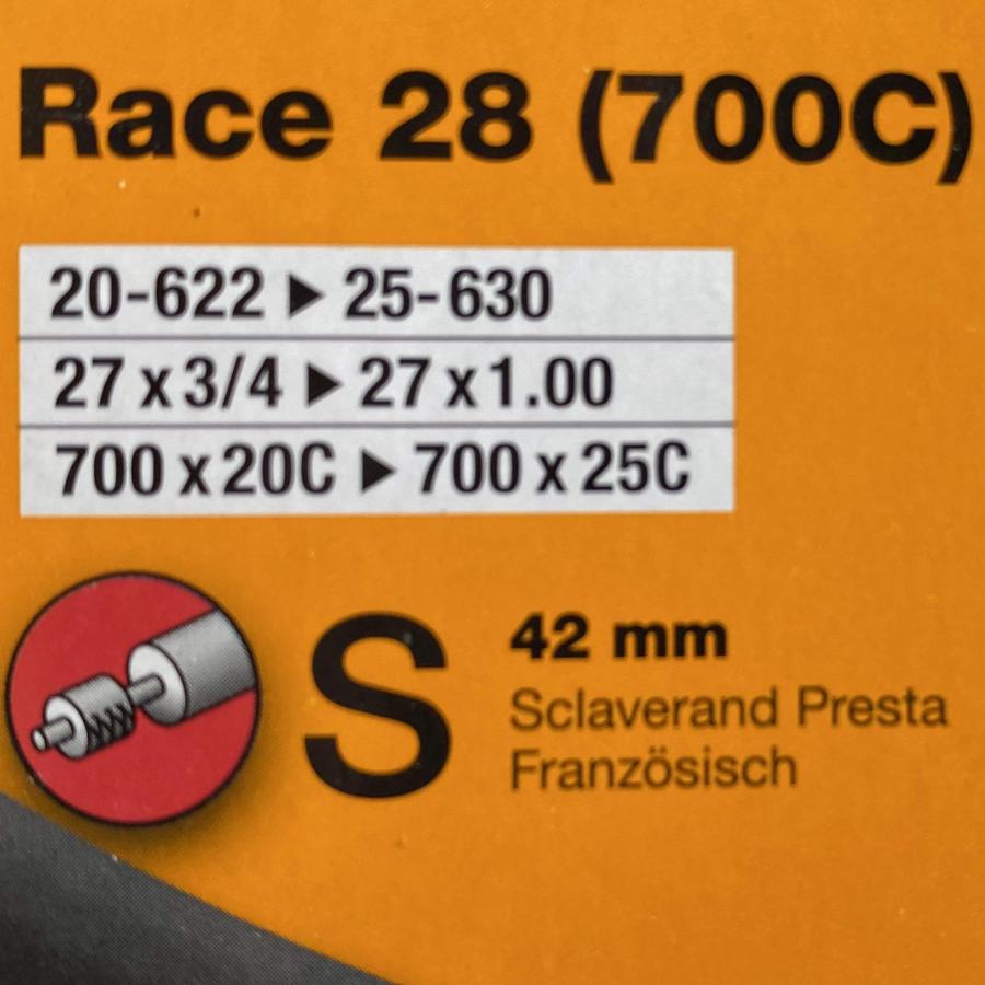 コンチネンタル(Continental) チューブ Race28 700×20-25c 仏式 42mm 1本 ロードバイク 自転車 [並行輸入品]｜morimori117｜04