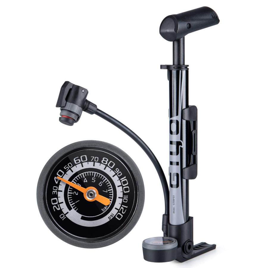 GIYO 自転車 空気入れ 携帯ポンプ 仏式/英式/米式バルブ対応 大型
