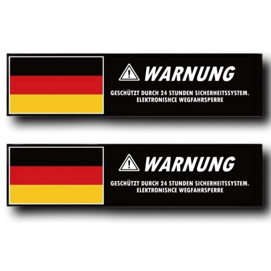 Roost ドイツ国旗 ドイツ語セキュリティステッカー 2枚 窓用 ドイツ車