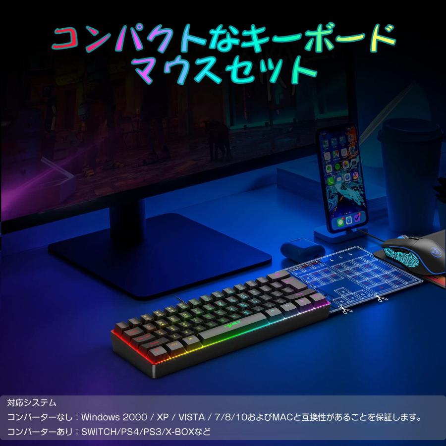 PC /PS4 /スイッチ対応ゲーミングキーボード テンキーレス 61 PC /PS4 /スイッチ対応ゲーミングキーボード テンキーレス 61