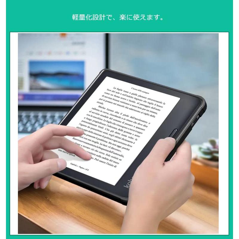 WASHODO kobo libra 2カバー 手帳型 レザーケース Rakuten Kobo 電子書スマートカバー 薄型 軽量 全面保護 耐衝撃 取｜morimori117｜07