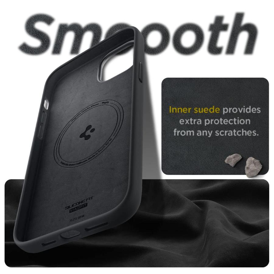 Spigen iPhone14Plus ケース Magsafe対応 マグネット搭載 シリコーンケース 4重構造 指紋防止 擦り傷防止 レンズ保護 超薄｜morimori117｜04