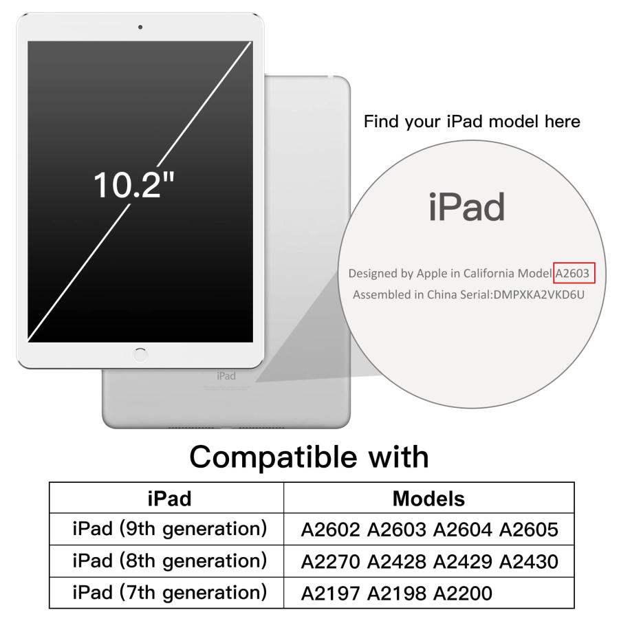 JEDirect iPad 10.2インチ ケース（第9/8/7世代、2021/2020/2019モデル用） Pencil収納可能 透明バックカバー｜morimori117｜02
