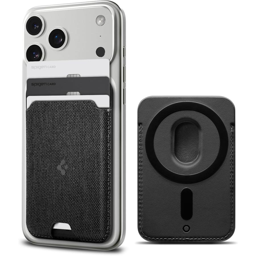 Spigen] MagSafe対応 カードケース マグネット内蔵 磁気シールド