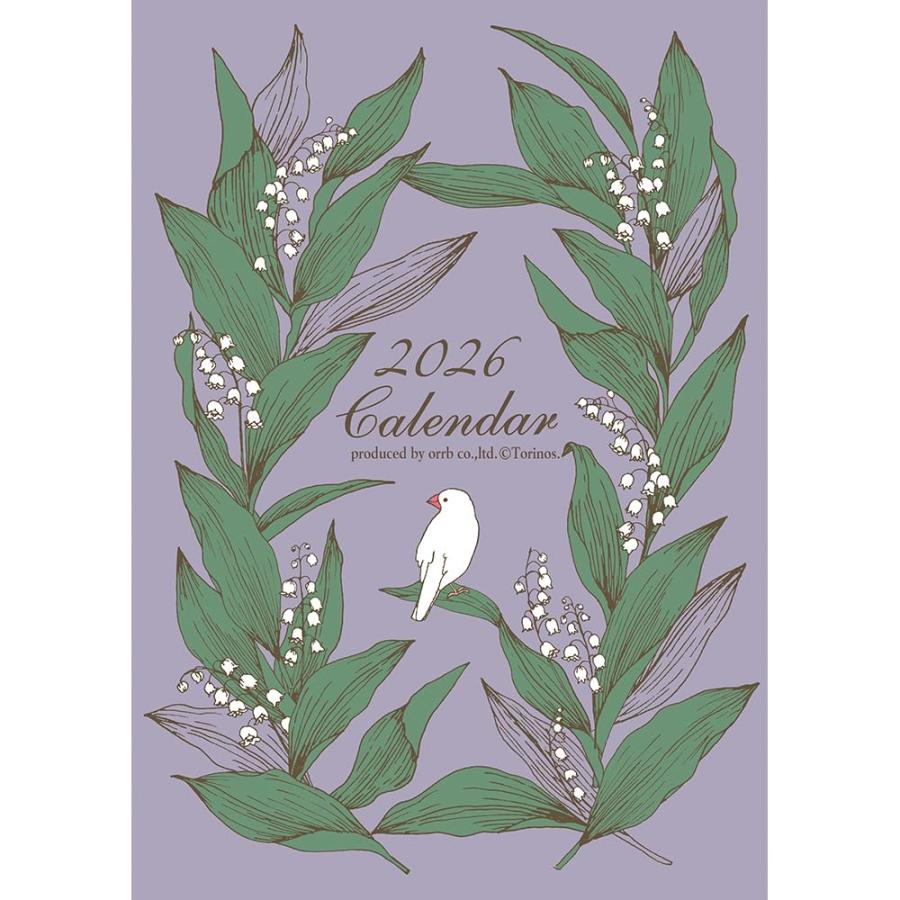 オーブ 2026年 カレンダー 壁掛け A3 torinos 鳥 TR-1150 : 森本商店