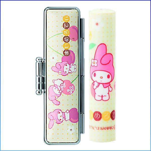 サンリオ和ざいく　マイメロディ　さくらんぼ　 いまだけハローキティ朱肉+印鑑拭きセット付