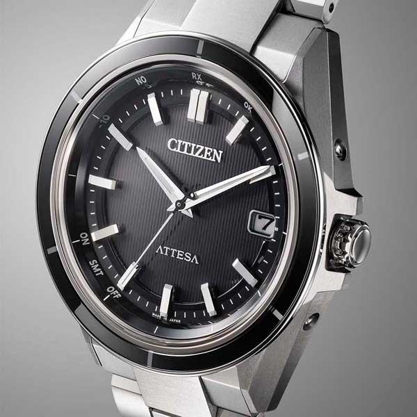 名 入れ 名前 刻印 10文字付 シチズン ソーラー電波時計 CB3030-76E メンズ 腕時計 CITIZEN ATTESA アテッサ 男性用 ウオッチ サファイアベゼルの画像