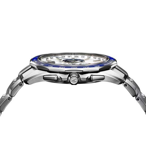 名入れ 名前 刻印 10文字付 カシオ ソーラー 電波時計 CASIO OCEANUS  オシアナス OCW-S7000D-7AJF ホワイト ブルー スマートフォンリンク 取り寄せ品｜morimototokeiten｜03